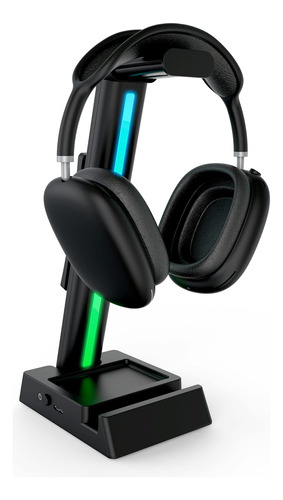 Soporte Para Auriculares Rgb Con Aux De 0.138in Y 2 Puertos