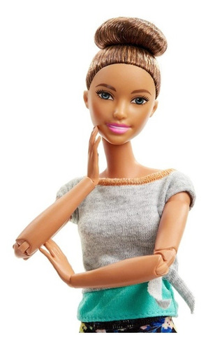 Imagem 2 de 5 de Barbie To Move Yoga Articulada Morena Updo Ms