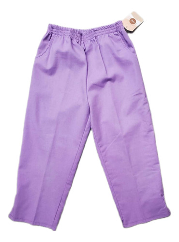 Capri Lino Juvenil Elastico En Cintura Con Bolsas 32 34 36