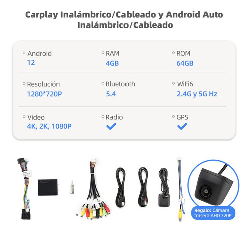 Para Estéreo 4+64g 4k Ram 700 Fiat Strada Palio Adventure Bt