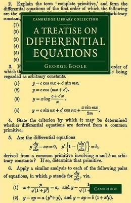 Libro A Treatise On Differential Equations - George Boole