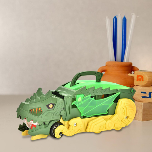 Juguete Transportador De Dinosaurios Verde Profundo