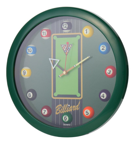 Reloj De Pared Con Forma De Bola De Billar, Reloj De Verde