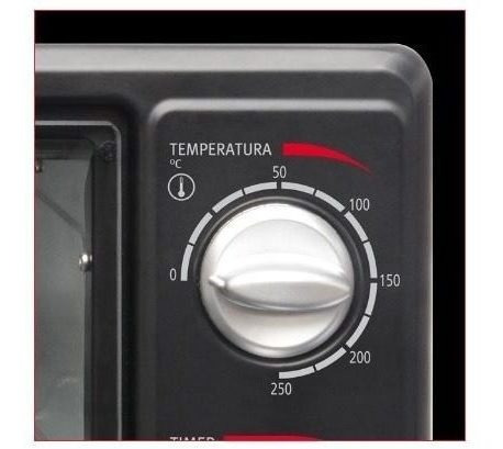 Imagen 3 de 8 de Horno Electrico He-16 Negro 16 Lts 1200w Sindelen - Iken