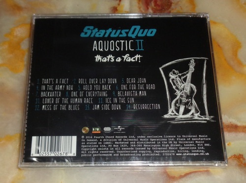 Status Quo - Aquostic Ii That's A Fact! - Cd Nuevo Europeo