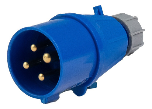 Kit Tomada Acopladora 3p+t E Plug 3p+t 16a 9h 220/240v Az Cor Azul