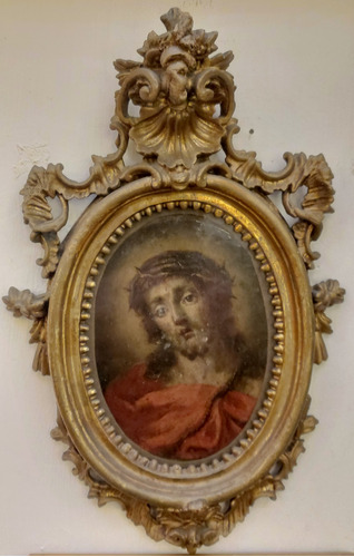 Pintura Sobre Placa De Cobre E Moldura Antiquissimo