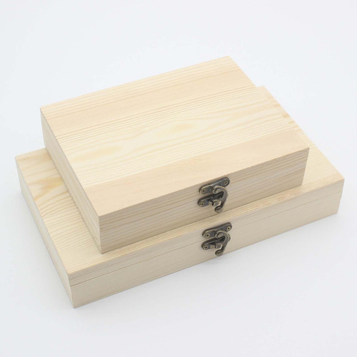 Caja De Madera Sin Terminar Caja De Madera Lisa Con Tapa S