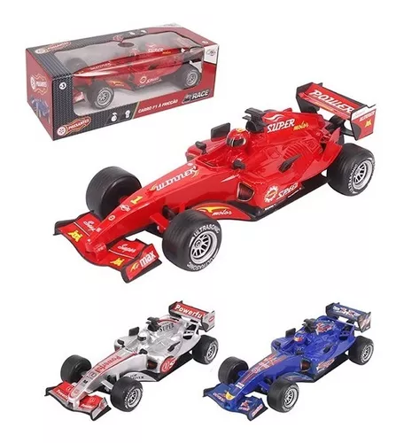 Kit 4 Carrinho Corrida Fórmula 1 Plástico Brinquedo Super F1