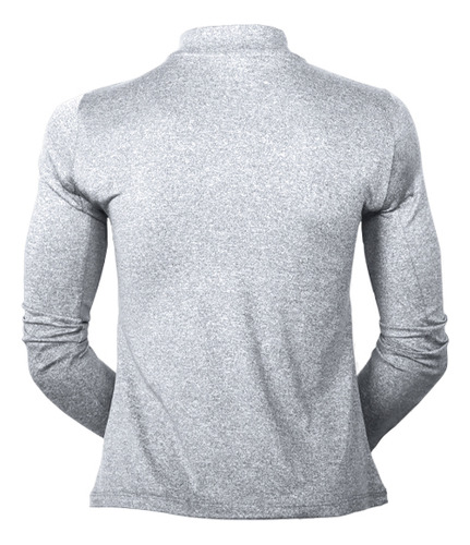 Sudadera Deportiva Lasbro Gris Con Cierre Medio De Mujer