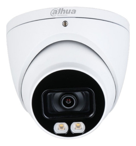 Dahua Cámara Domo HDW1509TNA LED Full Color Resolución de 5MP Lente de 3.6 mm Ángulo de visión 83 Leds para 40 Metros Protección IP67 Micrófono Blanca