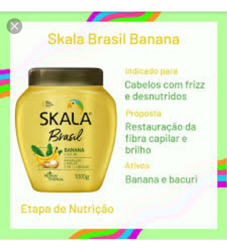 Máscara Skala Nutrición Banana Y Bacuri. Liberada!