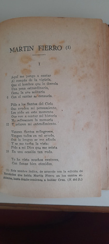 José Hernández : Martín Fierro ( 1937 ) ( Palermo )