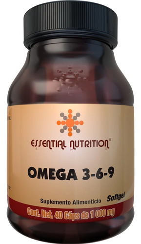 Omega 3-6-9 Salud Cardiovascular 40 Cápsulas De 1,000 Mg Sabor Sin Sabor
