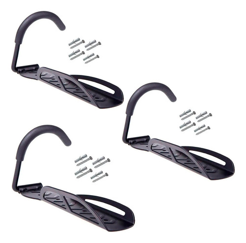 Kit X3 Soporte Pared Para Bicicleta Gancho Acero Resistente
