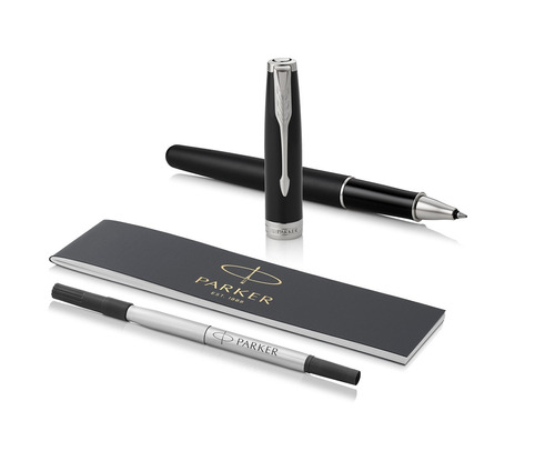 Parker Sonnet Rollerball Pen, Matte Black Lacquer With...