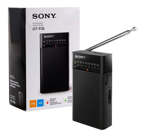 Imagen 2 de 2 de Radio Portatil Con Bocina / Sintonización Am/fm Icf-p26 Sony
