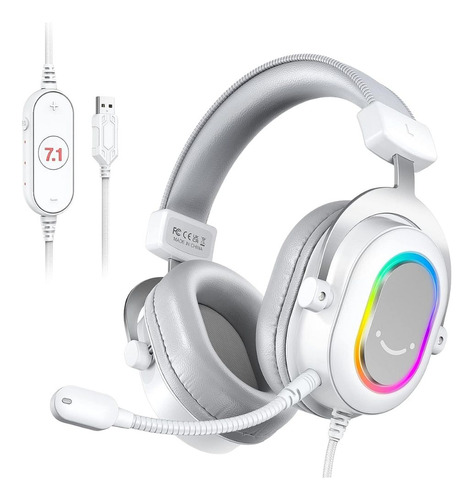 Headset Gaming Fifine Ampligame H6 Com Rgb, Controle In-line Cor Branco