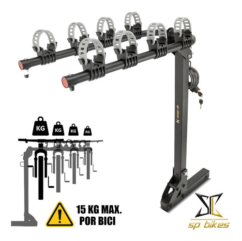 Imagen 6 de 10 de Rack Tiron Portabicicletas Sp P/4 Bicis Audi Q2