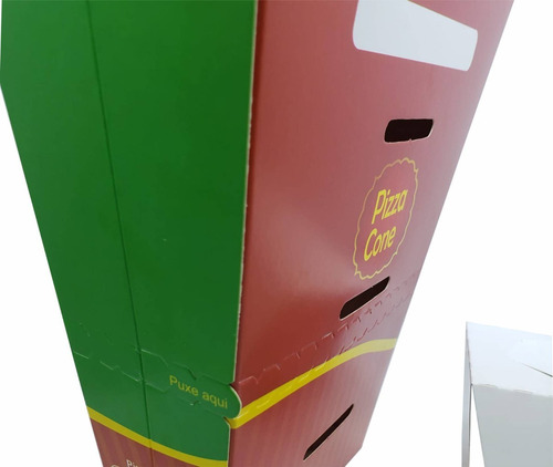 Caixa Embalagem Delivery 2 Pizza Cone 500un