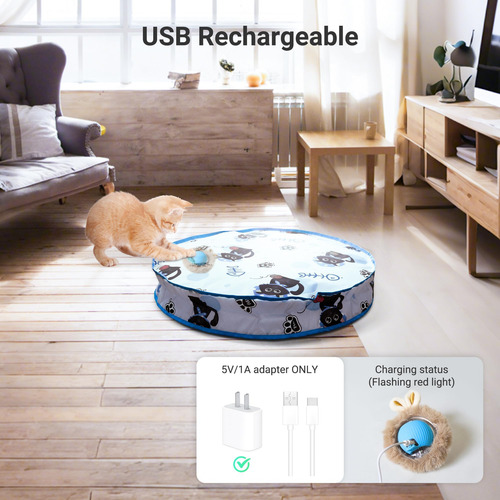 Juguetes De Gato Interactivos Hyfico Para Gatos Interiores A