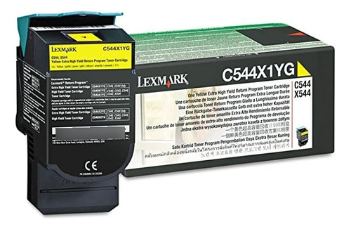 Lexc544x1yg - Tóner De Alto Rendimiento Para Lexmark C544x.