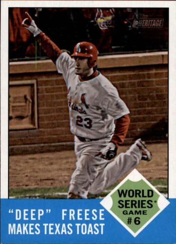 2012 Topps Heritage 147 David Freese Cardinals Hl Ws