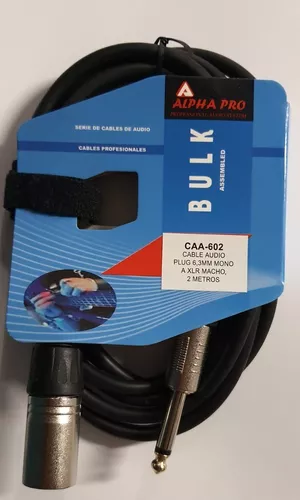 Cable De Audio Plug 6.3 Mono A Xlr Macho 2 Mtrs.