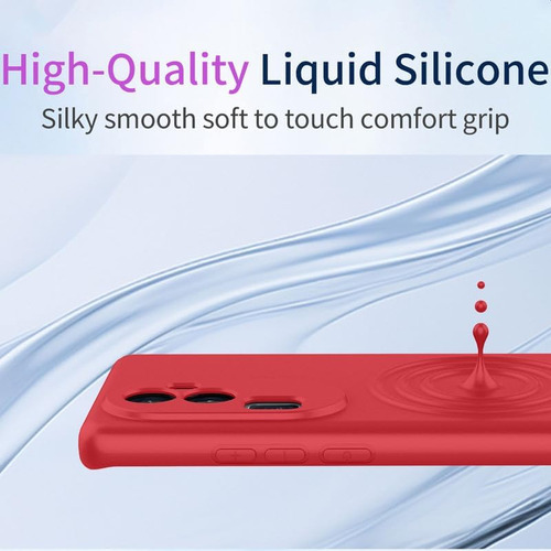 Funda Silicona Líquida Tpu Carcasa Para Nova 12i 4g+mica Rojo Huawei Nova 12i 4g/enioy 70 Pro 4g