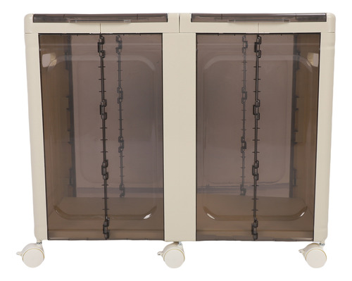 Contenedor De Almacenamiento Apilable Con Ruedas Plegables D