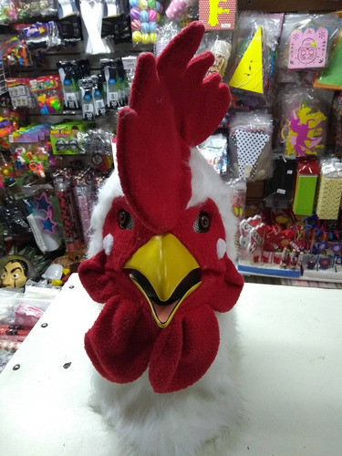 Imagen 3 de 6 de Mascara Careta Gallo Movil Animov Cotillon Disfraz