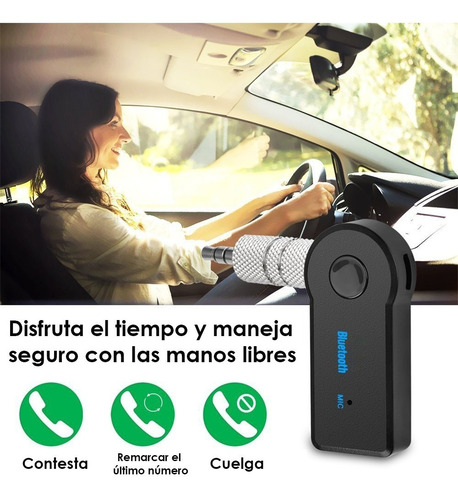 Imagen 3 de 9 de Adaptador De Audio 3.5mm A Bluetooth Autoestéreo Musica Call