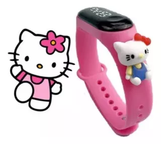 Reloj Digital Led Hello Kitty Kawaii Contra Agua