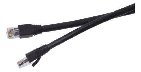 Cable Ethernet Cat 6a 2ft Negro, Certificado, Marca Usa