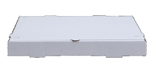 100 Cajas Rectangular Pizza 45x25x4cms Microcorrugado Blanca