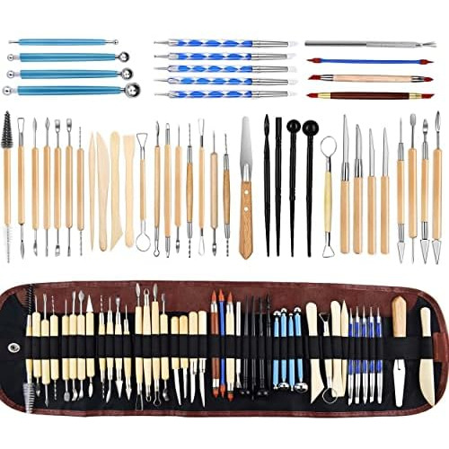 Pottery Clay Sculpting Tools 43pcs Double Sided Ceramic...