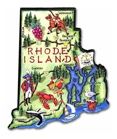 Rhode Island The Ocean State Artwood Jumbo Fridge Magnet