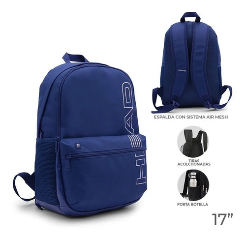Imagen 3 de 6 de Mochila Head Deportiva Urbana Tenis Unisex Porta Notebook