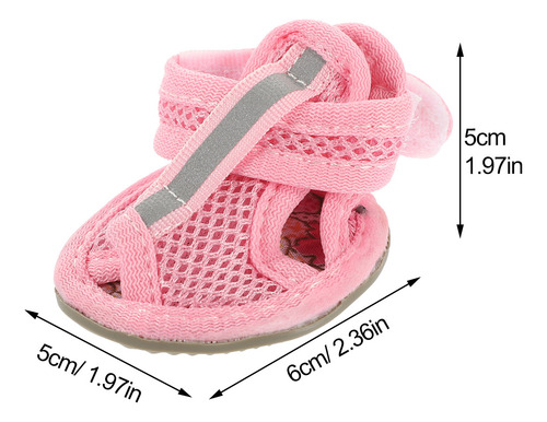 4 Botas Transpirables De Verano Para Mascotas, Sandalias De