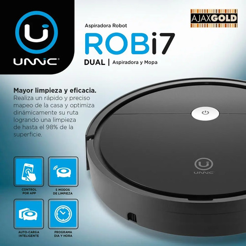 Aspiradora Robot Inteligente Unnic Mopa Auto Carga C/ Base | Cuotas sin  interés