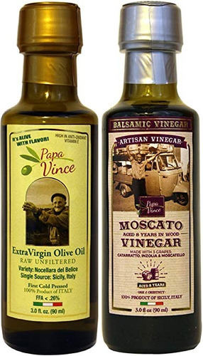 Aceite De Oliva Virgen Extra Papa Vince + Vinagre Balsámico: