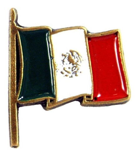 Pin De Bandera De México Pintada A Mano