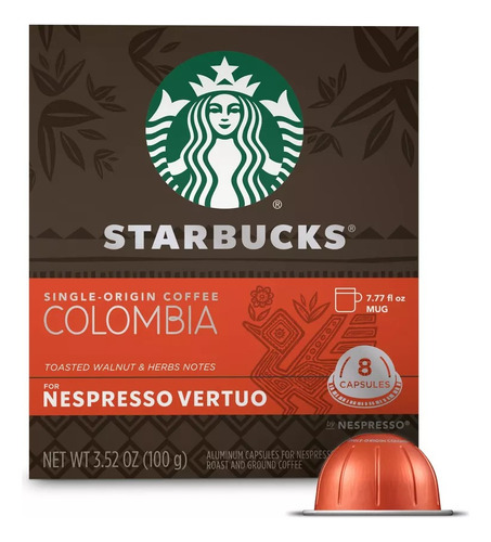 Nespresso Vertuo Starbucks Medium Roast Colombia 8 Capsulas
