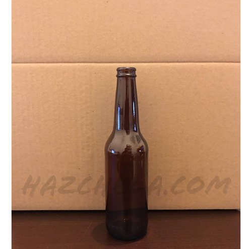 Botella Long Neck 355 Ml 24pz + Caja Con Separadores Ambar
