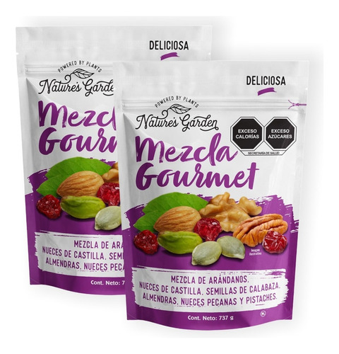 2 Bolsas Mezcla Gourmet Nature's Garden 1.47kg Botana