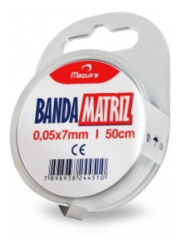 Banda Matriz De Acero Maquira 50cm 0.7mm Rollo Odontología