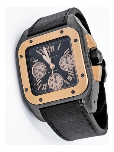 Cartier Santos 100 Xl Chronograph Rosegold & Titanium Dlc (Usado)