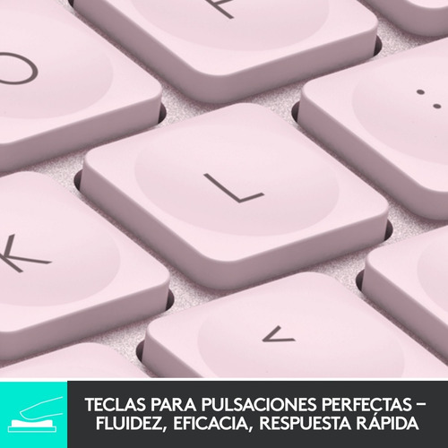 Imagen 2 de 10 de Teclado Avanzado Recargable Logitech Mx Keys Mini - Rosado