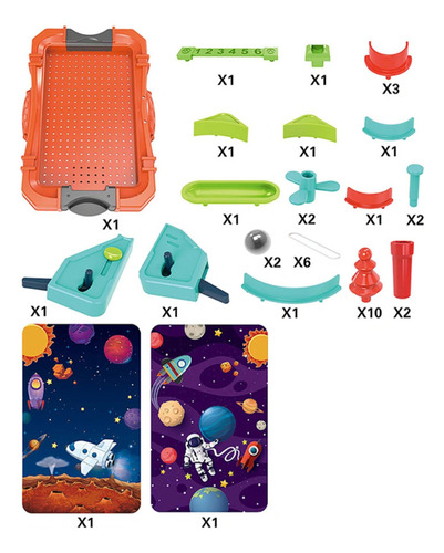 Juego De Mesa Pinball Space Fliper Doble Pinball Arcade