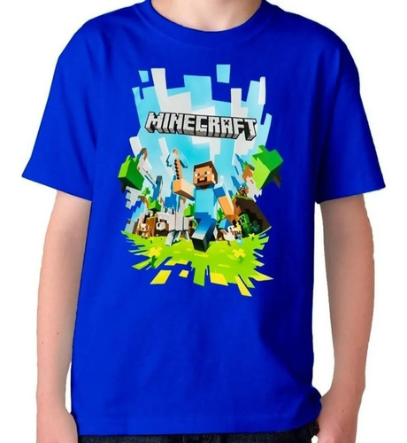 Camiseta Remera Algodón Minecraft 